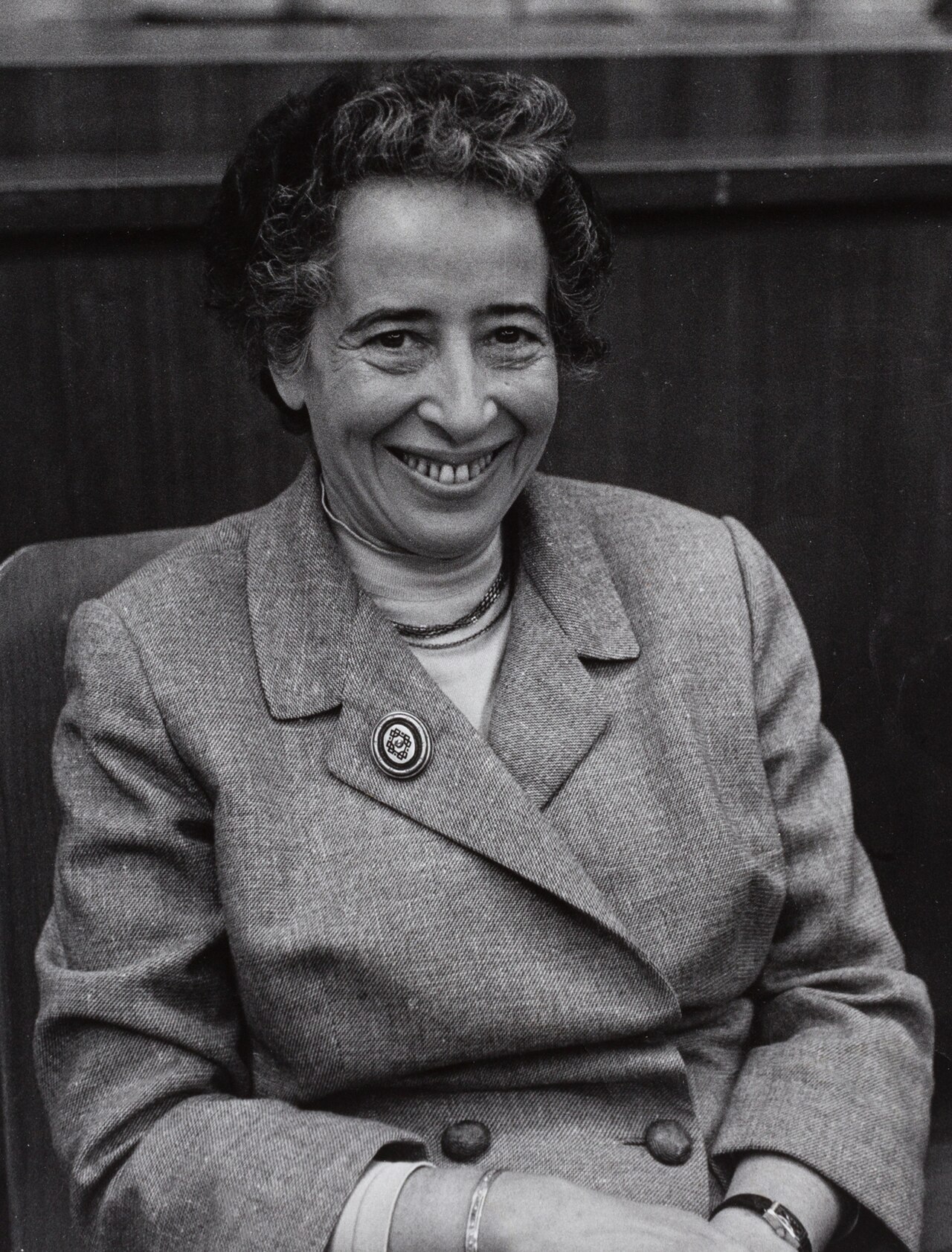 Hannah Arendt (1906–1975) — the Jewish political philosopher who warned in the late 1940s that Zionism risked reproducing the logic of the European nationalisms that had persecuted Jewish people. She supported a Jewish homeland but opposed the ethnic exclusivity she saw developing in the Israeli state project. She wrote that a state unable to integrate with its regional neighbors, dependent on external military and financial support, would require permanent conflict to survive. She said this in 1948. Her accuracy, assessed from 2026, is almost unbearable. Photo: Wikimedia Commons