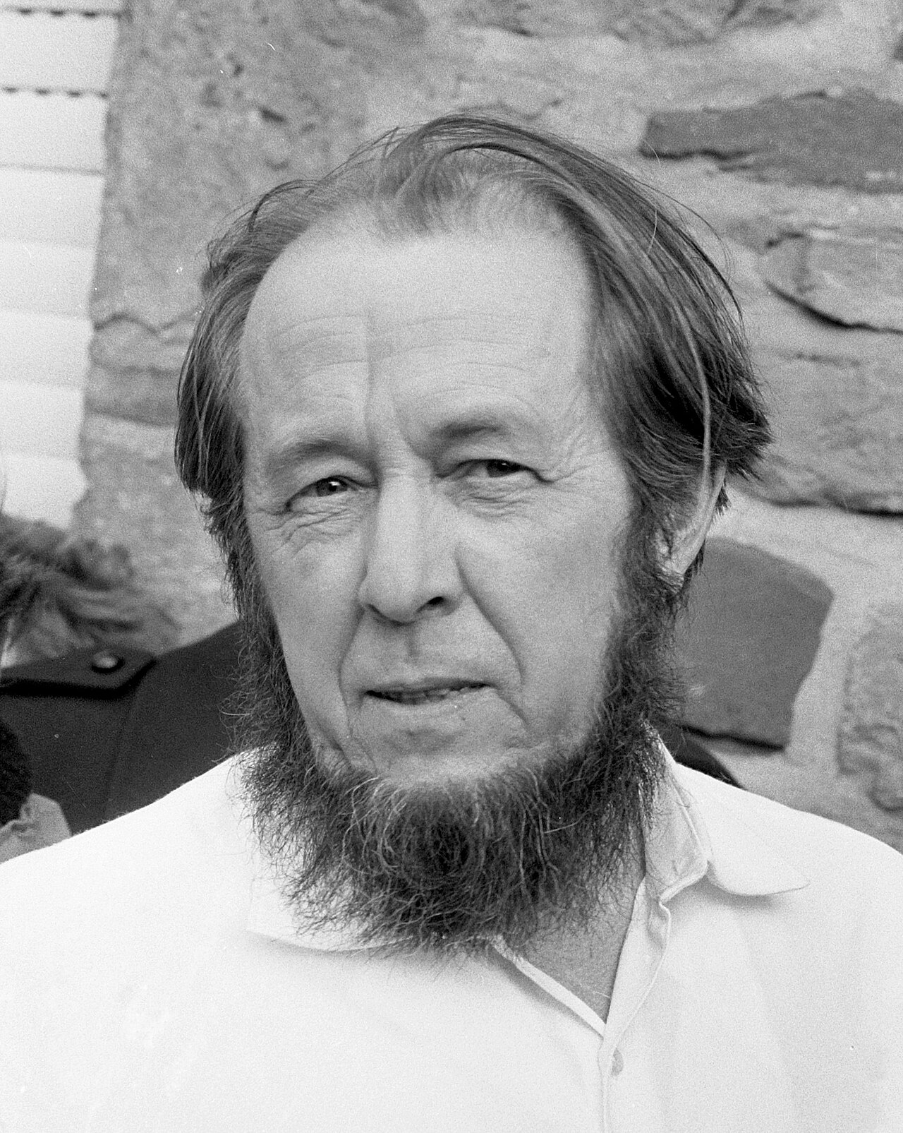 Aleksandr Solzhenitsyn, 1974 — the year the Soviet government expelled him after the publication of The Gulag Archipelago in the West. He had survived eight years in the camps, converted to Orthodox Christianity, and spent the rest of his life bearing witness to what he had seen. The KGB seized a manuscript copy in 1973. He published it anyway. Time magazine called it the best nonfiction work of the 20th century. His testimony outlasted the regime. Photo: Wikimedia Commons