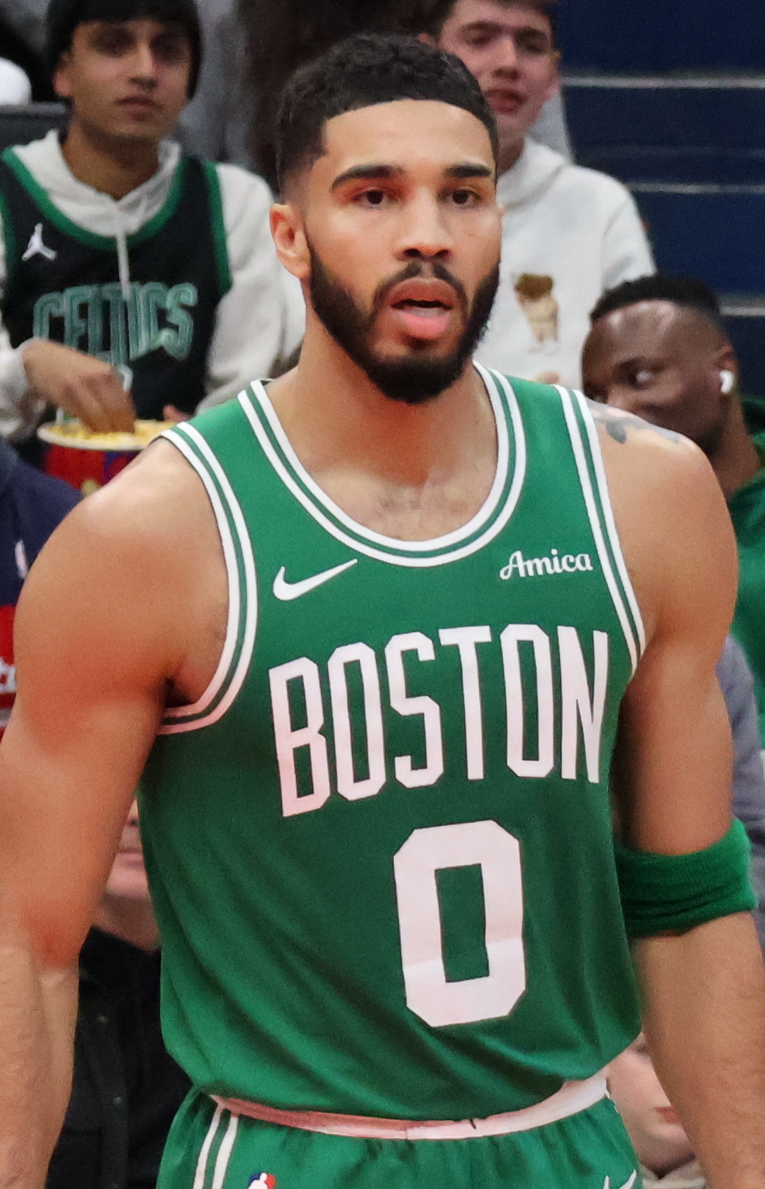 Jayson Tatum, the franchise cornerstone whose own maximum extension looms. Under the second apron, Boston decided it would not carry two max salaries unless the pairing guaranteed a title. Photo: Wikimedia Commons